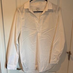 J. Crew White Long Sleeve Blouse
